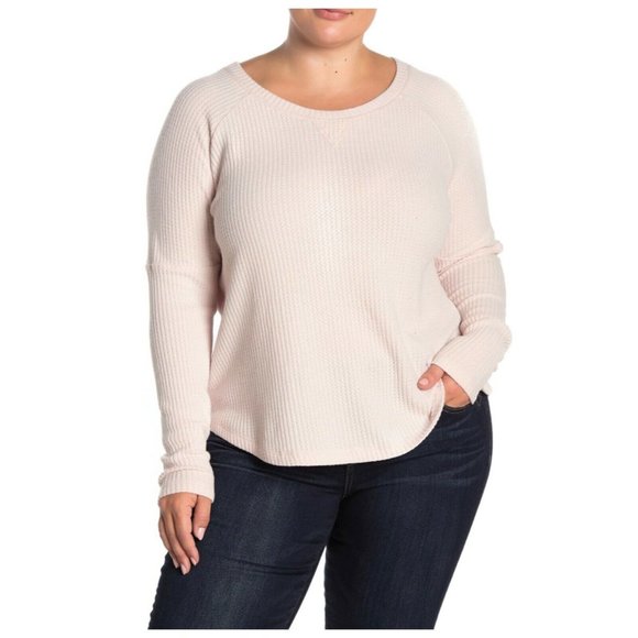 Sweet Romeo Pink Crewneck Long Sleeve Thermal Top - Picture 6 of 6